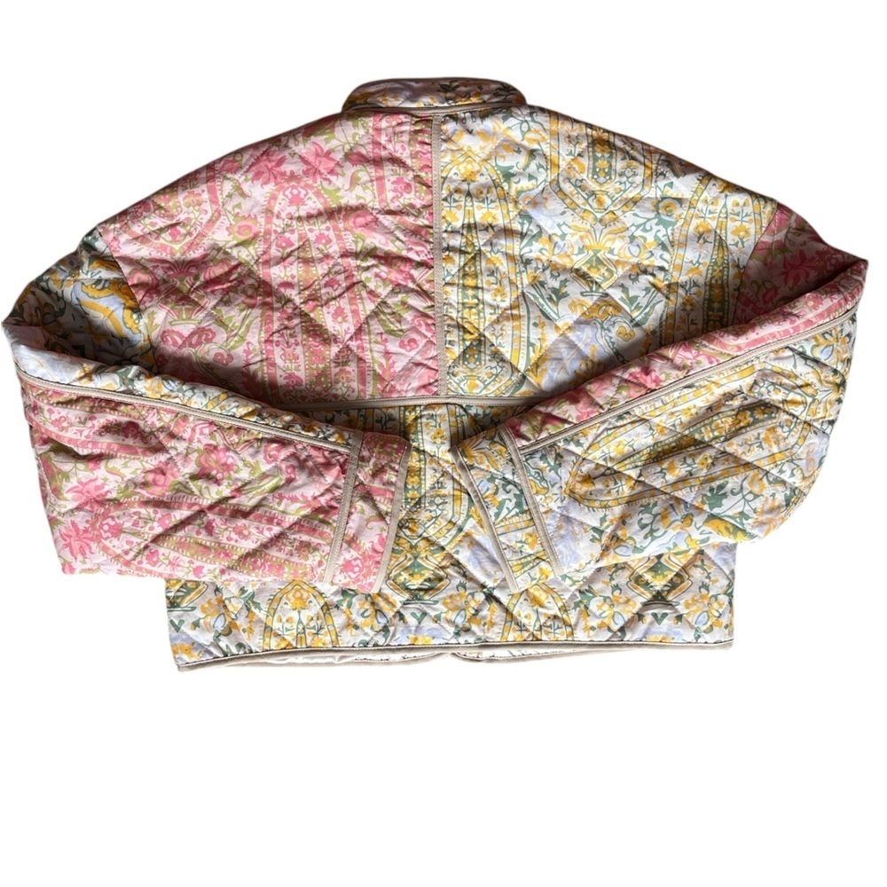 Cropped Cotton Patchwork Jacket Size Small. - image 5